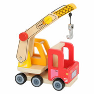 Small Foot - Houten Kraannwagen met Beweegbare Kraan