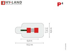 Hy-Land P4 Speeltoestel Grenenhout - Polyethyleen Glijbaan