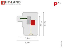 Hy-Land P5s Speeltoestel Douglas - RVS Glijbaan met Schommel