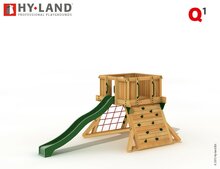 Hy-Land Q1 Speeltoestel Grenenhout - Polyethyleen Glijbaan