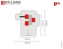 Hy-Land P8s Speeltoestel Douglas - Polyethyleen Glijbaan