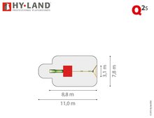 Hy-Land Q2s Speeltoestel Douglas - RVS Glijbaan en Schommel