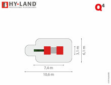 Hy-Land Q4 Speeltoestel Douglas - RVS Glijbaan