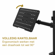 Monitorarm met laptopstandaard