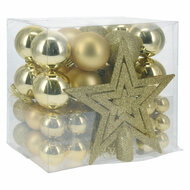 Kerstballen Set met Piek Goud, 54st.