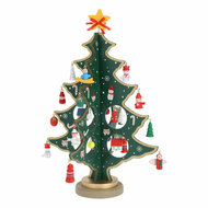 Houten Kerstboom met Hangdecoratie, 26dlg.