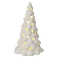 Kerstboom met Led Porselein, Set van 6 stuks