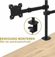 Dubbele monitorarm 13-27 inch