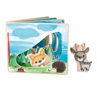 Small Foot - Houten Prentenboek Bos met 2 Speelfiguren