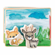 Small Foot - Houten Prentenboek Bos met 2 Speelfiguren