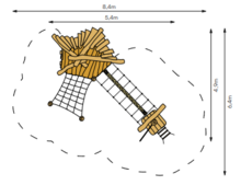 Robinia Speelhut Robinson voor openbaar gebruik 540cm x 490cm