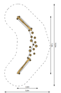 Robinia Balanceerstructuur voor openbaar gebruik 730cm x 260cm