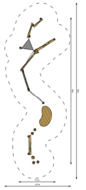 Robinia Balanceerstructuur voor openbaar gebruik 1500cm x 370cm