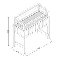 AXI Kweektafel met broeikast en gronddoek Bruin/wit