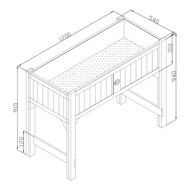 AXI Kweektafel met gronddoek Bruin/wit