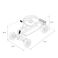 AXI AG22 Rijdende Tuinkruk Zwart