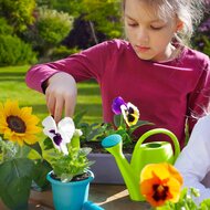 Tuinset voor kinderen met bloempotten en tuingereedschap - 24 delig 