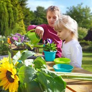 Tuinset voor kinderen met bloempotten en tuingereedschap - 24 delig 