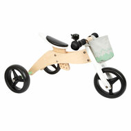 Small Foot - Houten Training Driewieler/Loopfiets 2in1 Saliegroen