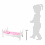 Small Foot - Houten Poppenbed Wit met Beddengoed, 4dlg.