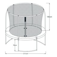 Boston Trampoline 10ft - Inground &amp; onground - Zwart