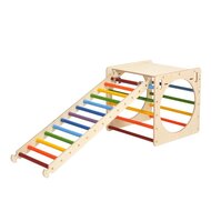 Houten Activiteiten Kubus met Ladder Regenboog