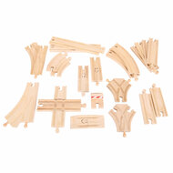 Bigjigs Houten Rails Uitbreidingsset, 25dlg.