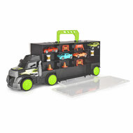 Transporter met 4 Die-cast Auto&#039;s en Accessoires