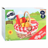 Small Foot  -  Picknickmand met Houten Snij Eten