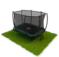 Avyna Trampoline Opbouw 305x225 (223) met net &ndash; Groen