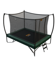 Avyna Trampoline Opbouw 275x190 (213) met net &ndash; Groen