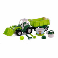 Cavallino XL Tractor Groen met Kiep- Aanhangwagen en Emmerset, 9dlg.