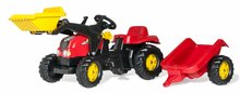 Rolly Toys Rollykid Rood - Traptractor Met Aanhanger en Frontlader