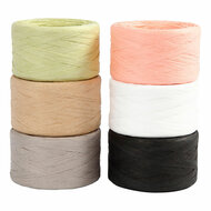 Papier Raffia Garen Diverse Kleuren, 6x100m