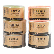 Papier Raffia Garen Diverse Kleuren, 6x100m