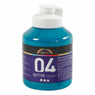 Acrylverf Glitter voor Kinderen - Turquoise, 500ml