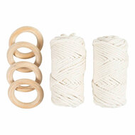 Hobbyset Macrame Tafeldecoratie Off-white