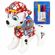 PAW Patrol Inkleur Knuffel met Stiften - Marshall