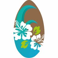 Skimboard Flower Blue/Brown