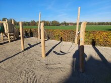 Robinia dubbele schommel verticale staanders 350 cm