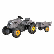 Smoby Stronger XXL Traptractor met Trailer Grijs