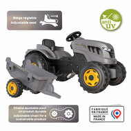 Smoby Stronger XXL Traptractor met Trailer Grijs