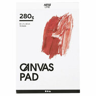 Canvas Blok Wit A4 280gr, 10 Vellen