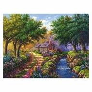 Ravensburger Puzzel Cottage bij de Rivier, 1500st.