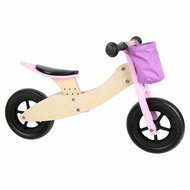 Small Foot  -  Houten Driewieler en Loopfiets 2in1 Maxi Roze