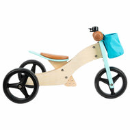 Small Foot  -  Houten Driewieler en Loopfiets 2in1 Turquoise