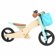 Small Foot  -  Houten Driewieler en Loopfiets 2in1 Turquoise