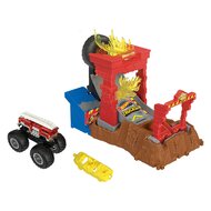 Hot Wheels Monster Trucks Arena Smash 5 Alarm Fire Crash Cha