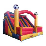 Springkussen Double Slide and Fun Boys (pvc) &ndash; Avyna