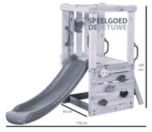 Houten Speeltoestel Mari Small met groene glijbaan